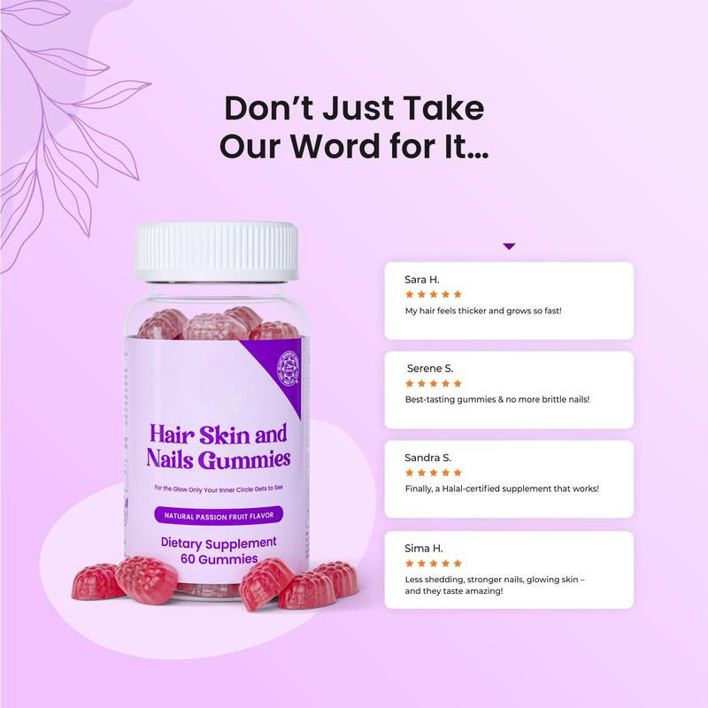 Halal Biotin Hair, Skin & Nails Gummies