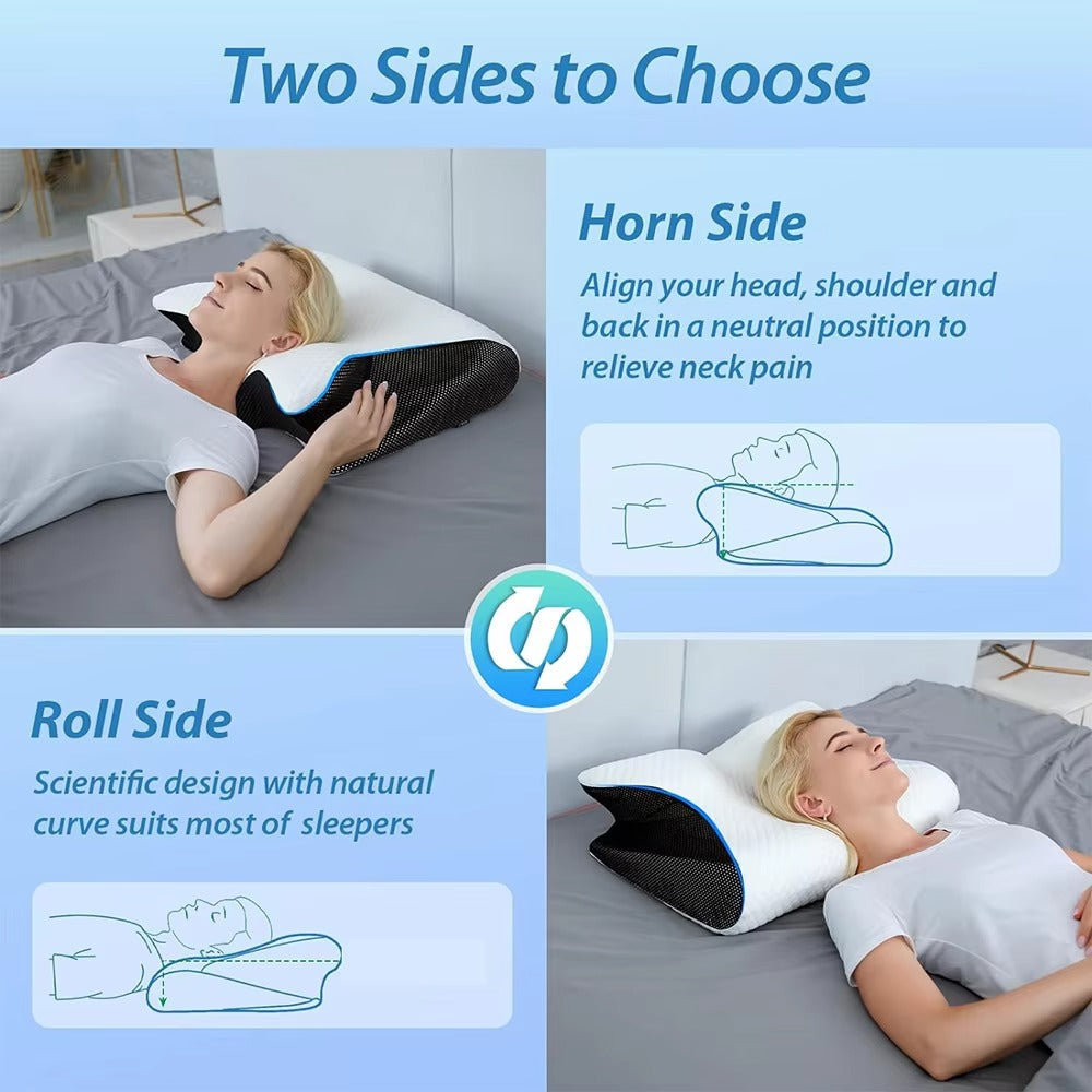 LullaForm™ Ergonomic Memory Foam Neck Pillow