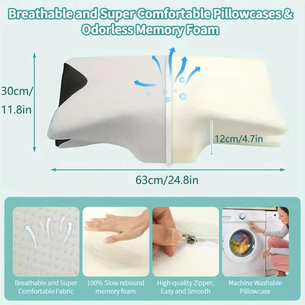LullaForm™ Ergonomic Memory Foam Neck Pillow