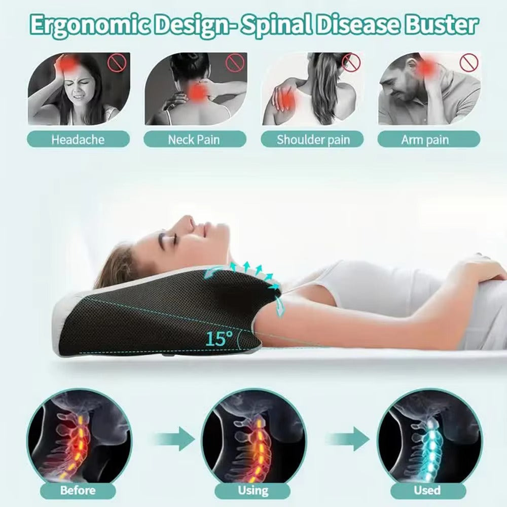 LullaForm™ Ergonomic Memory Foam Neck Pillow