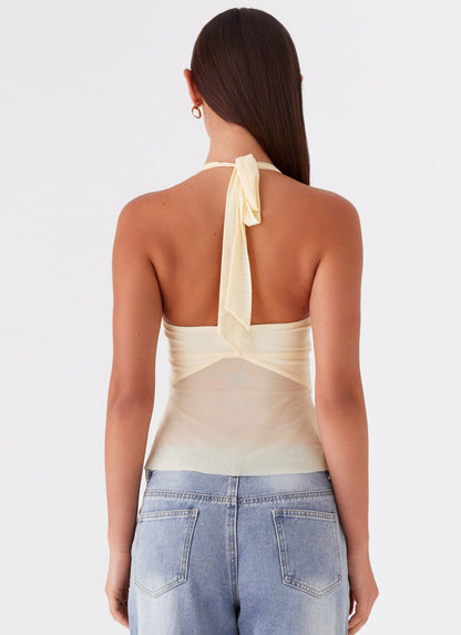 Mesh Crew Neck Top