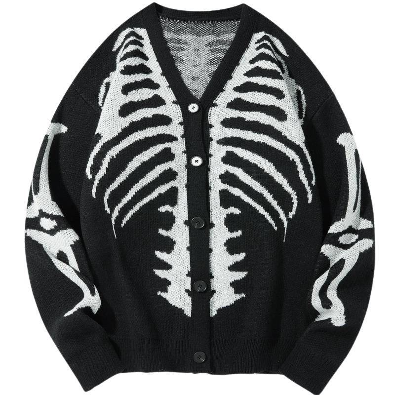 Premium Knit Skeleton Cardigan