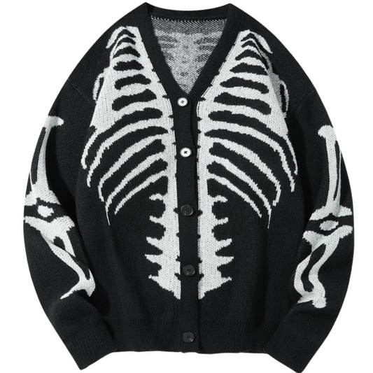 Premium Knit Skeleton Cardigan